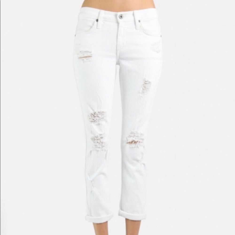 James Jeans Neo Beau Distressed Jeans in White